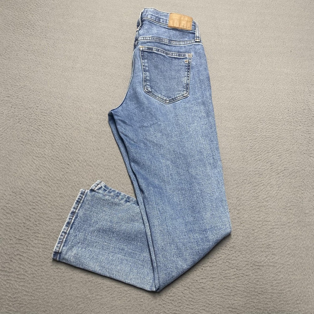 Madewell Jeans Womens 27 Blue Mid Rise Perfect Vintage Straight Stretch Denim